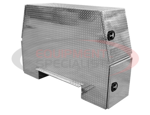 (Buyers) [BP825524] 55X24X82 INCH OFFSET FLOOR DIAMOND TREAD ALUMINUM BACKPACK TRUCK BOX - 9.1 INCH OFFSET