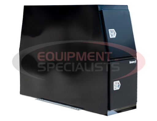 (Buyers) [BP855924B] 59X24X85 INCH FLAT FLOOR BLACK STEEL BACKPACK TRUCK BOX