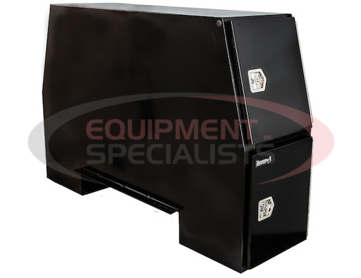 (Buyers) [BP925824B] 58X24X92 INCH BLACK STEEL BACKPACK TRUCK TOOL BOX - 8.5 INCH OFFSET FLOOR