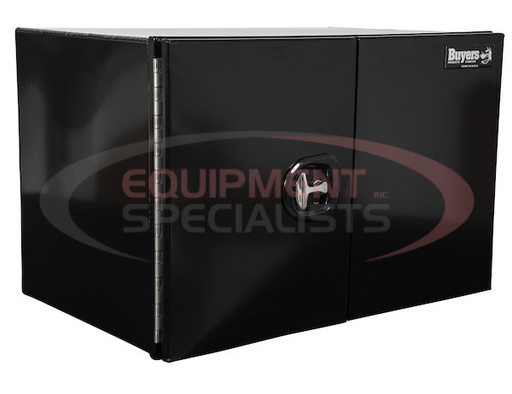 (Buyers) [1705931] 24X24X24 INCH XD BLACK SMOOTH ALUMINUM UNDERBODY TRUCK BOX WITH BARN DOOR - SINGLE BARN DOOR, COMPRESSION LATCH