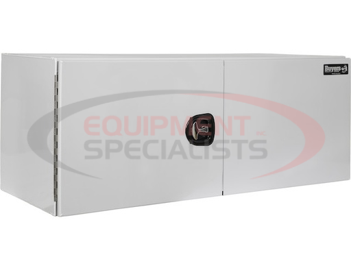 (Buyers) [1706825] 24X24X24 INCH WHITE SMOOTH ALUMINUM UNDERBODY TRUCK TOOL BOX - SINGLE BARN DOOR, COMPRESSION LATCH