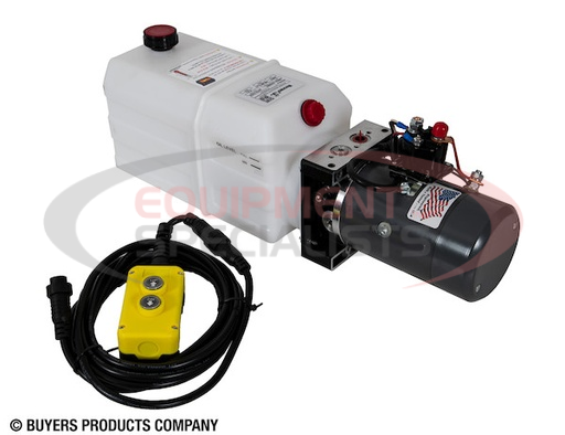 (Buyers) [PU319LRA] BUYERS 3-WAY DC POWER UNIT-ELECTRIC CONTROLS HORIZONTAL 1.5 GALLON POLY RESERVOIR