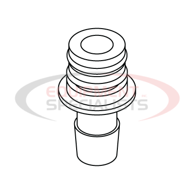 (Boss) [143-0124] FITTING, BARB TO QD, STRAIGHT, PLASTIC