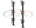 4-POSITION CHANNEL STYLE LOCKABLE TRIMMER RACK FOR OPEN LANDSCAPE TRAILERS