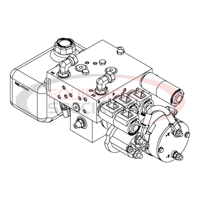 (Boss) [HYD13630] POWER UNIT, V, ATV/UTV