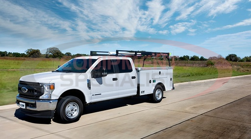 (CM Truck Beds) [CMG11094VVSSG2] LENGTHS 110&quot;, DECK 11-Gauge Galvaneal With Black Lava Coating REAR SKIRT Solid One Piece with Bumper FUEL FILL Aluminum Cast Square Fuel Fill REAR LIGHTING Clear LED Oval MARKER LIGHTING Bullet DOT Approved LED TOOLBOX HANDLE T-Handle Twist Compression Latch FENDERS Stainless Fender TIEDOWNS (4) Standard in Bed