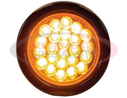 (Buyers) 4 INCH AMBER ROUND RECESSED STROBE