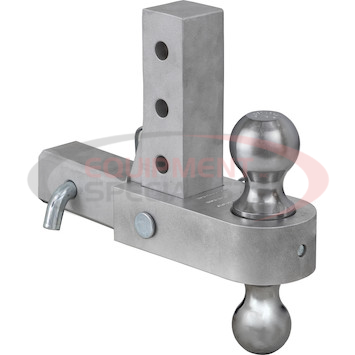 (Buyers) [1802800] Adjustable Dual Ball Hitch with Chrome Towing Balls for 2 Inch Hitch Receivers