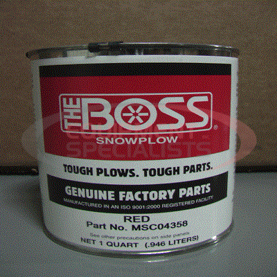 (Boss) [MSC04358] PAINT, RED, LIQUID, QUART