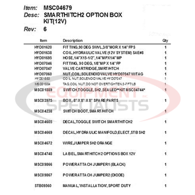 (Boss) [MSC04679] KIT-SMARTHITCH2 OPTION, 12V