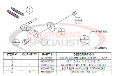 KIT-PIN, CPLR SPRG REL LVR, HD SH2, 2002, RH