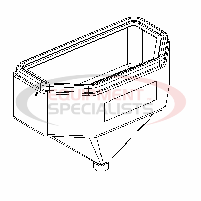 HOPPER W/LATCH, 11 CU FT, TGS