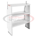 ADJUSTABLE 3 SHELF UNIT, 44IN X 36IN X 13.5IN