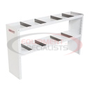 HEAVY DUTY ADJUSTABLE 2 SHELF UNIT, 34IN X 60IN X 13.5IN