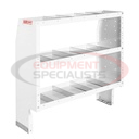 HEAVY DUTY ADJUSTABLE 3 SHELF UNIT, 44IN X 42IN X 16IN