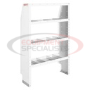 ADJUSTABLE 4 SHELF UNIT, 60IN X 36IN X 13.5IN