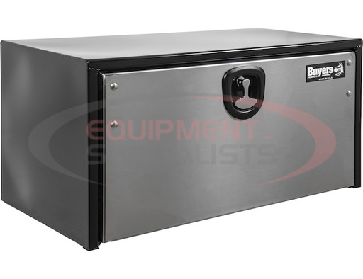 (Buyers) [1702705] 18X18X36 INCH BLACK STEEL TRUCK BOX WITH STAINLESS STEEL DOOR