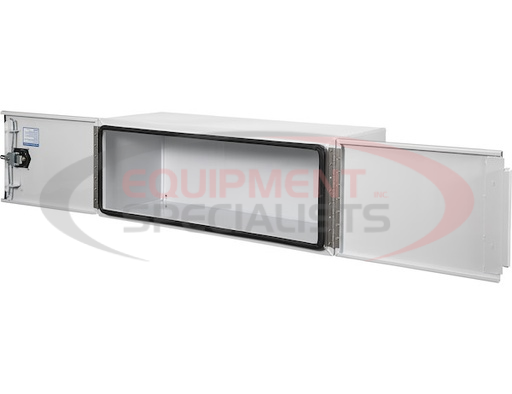 (Buyers) [1706940] 24X24X48 INCH XD WHITE SMOOTH ALUMINUM UNDERBODY TRUCK BOX WITH BARN DOOR