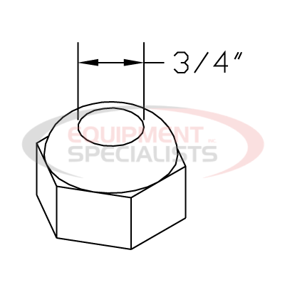 (Boss) [HDW03037] NUT, 3/4-10, NYL INS, YZN