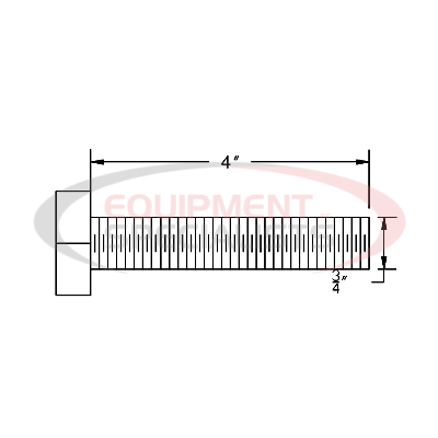 (Boss) [HDW03046] HHCS, 3/4-10X4, NC, GR5, YZN