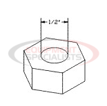 (Boss) [HDW05554] NUT, 1/2-13, TOP L/N, GRC, YZN