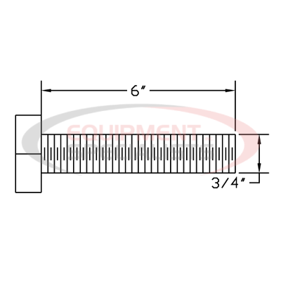 (Boss) [HDW05616] HHCS, 3/4-10X6, FULL THRD, NC, GR5, YZN