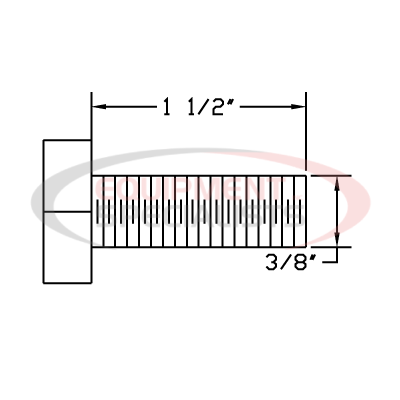 (Boss) [HDW05995] HHCS, 3/8-16X1-1/2, ST/ST 18-8